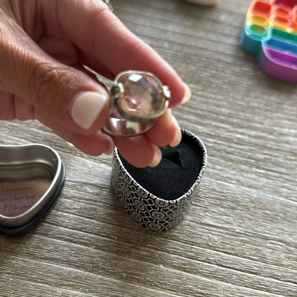 Brighton Pink ( champagne pink stone) Ring- Size 9 - Picture 3 of 4